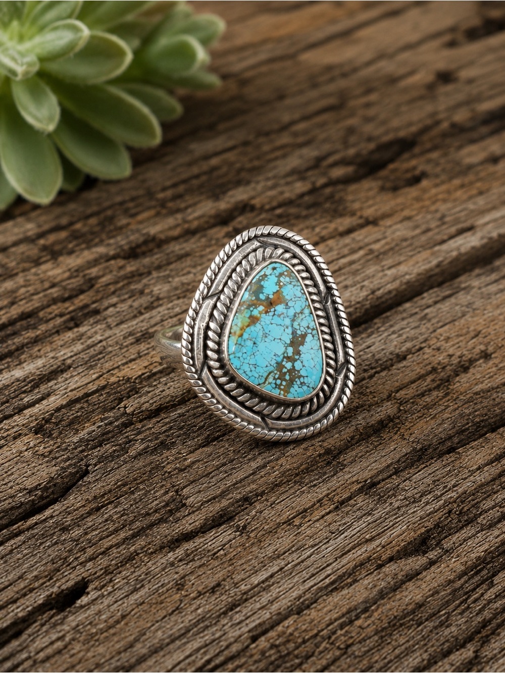 Dry Creek Turquoise Sterling Silver Ring | Genuine Dry Creek | Adjustable | New